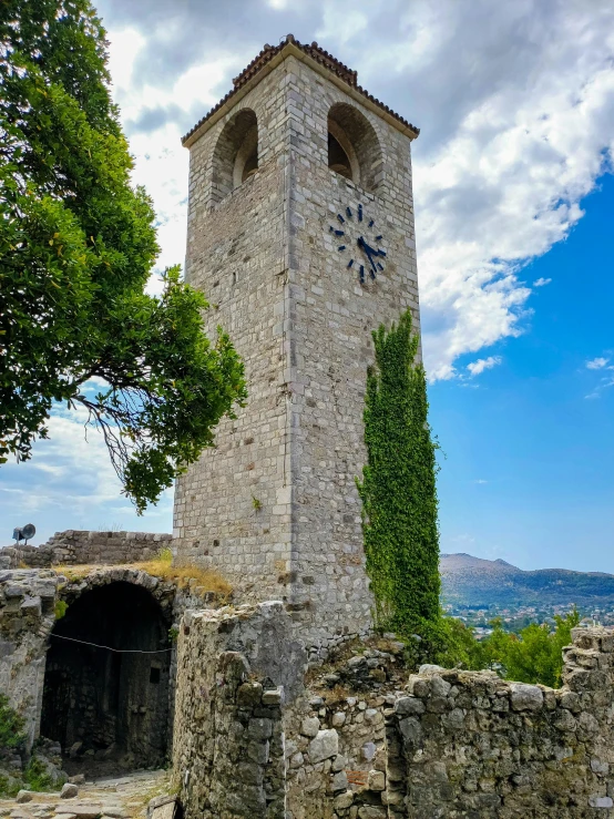 this is a tower with a clock built in it