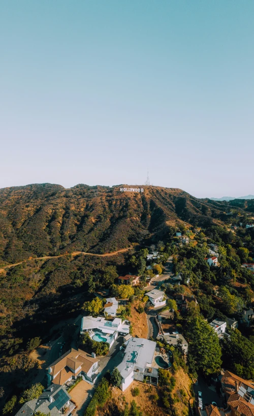 the hills around town are full of buildings