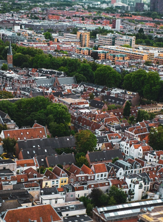 a bird's - eye view of a large city area