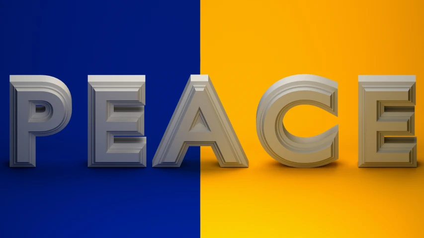 word art in yellow, blue and gray