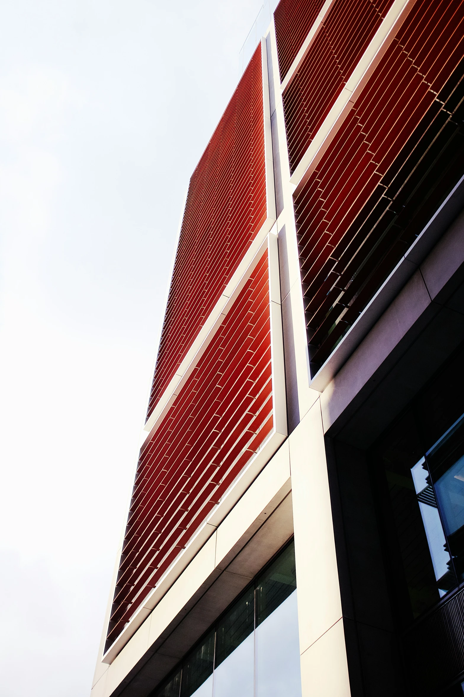 a very tall building sitting next to a window