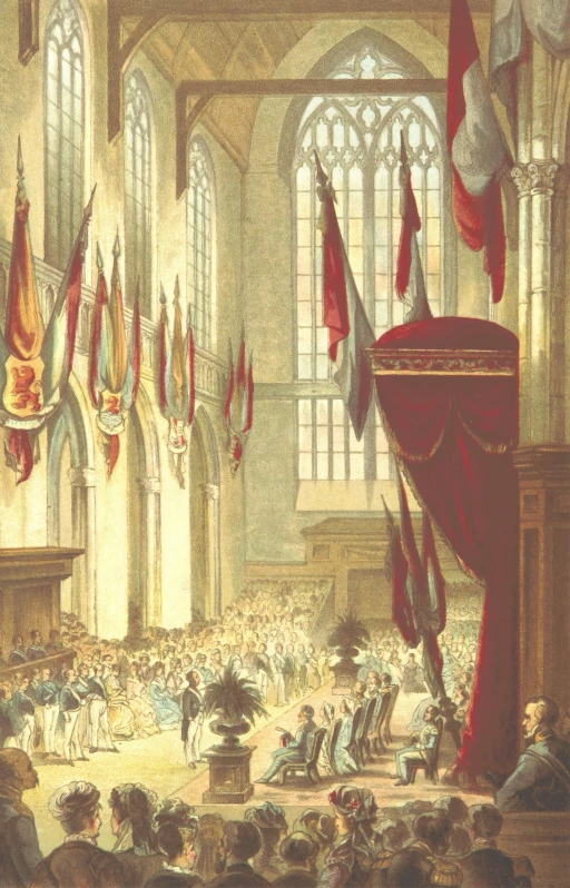 a drawing shows the unveiling of the state