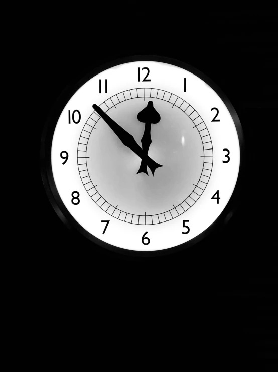 a black and white po of a clock