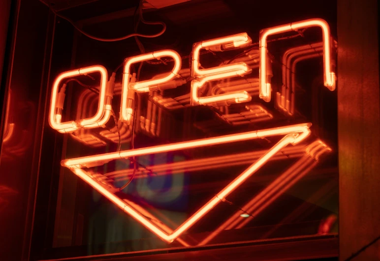 this neon neon sign is shown for sale
