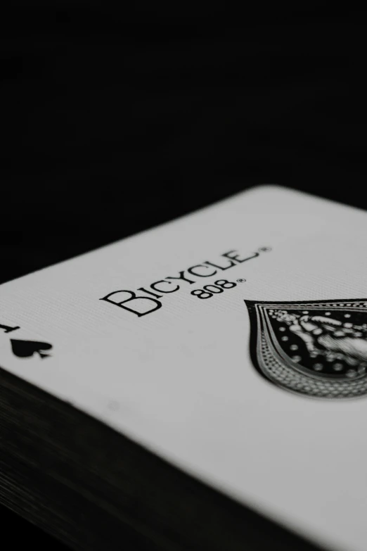 playing card back on a wooden table