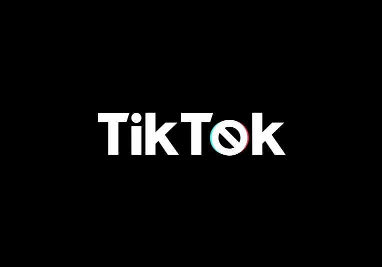 the tiktok logo on a black background