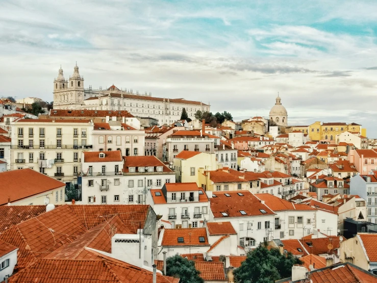 an image of the roofs of the buildings in portugal