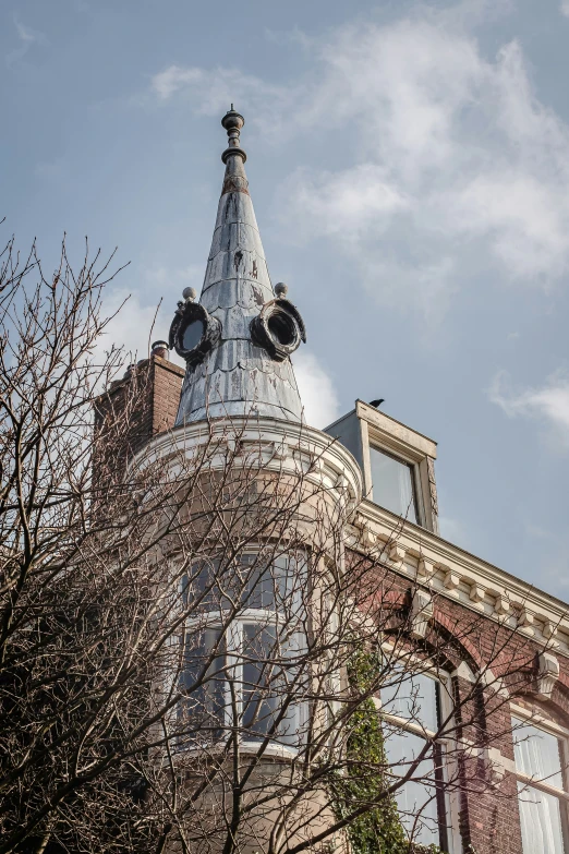 a building with a clock on the face