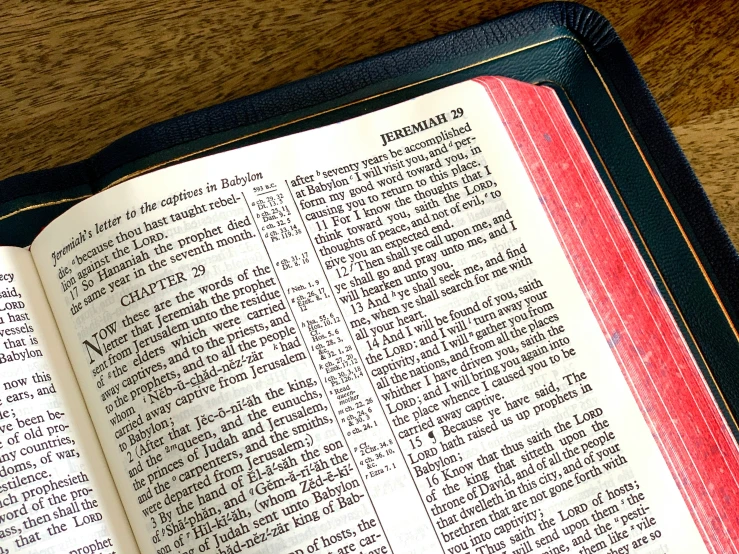 a bible open to the word of jesus