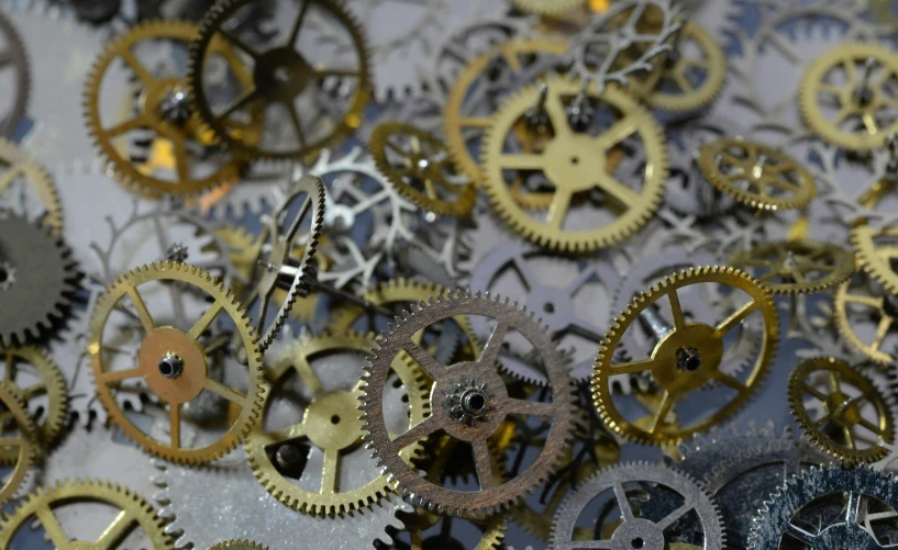 the clocks are arranged closely together on the table