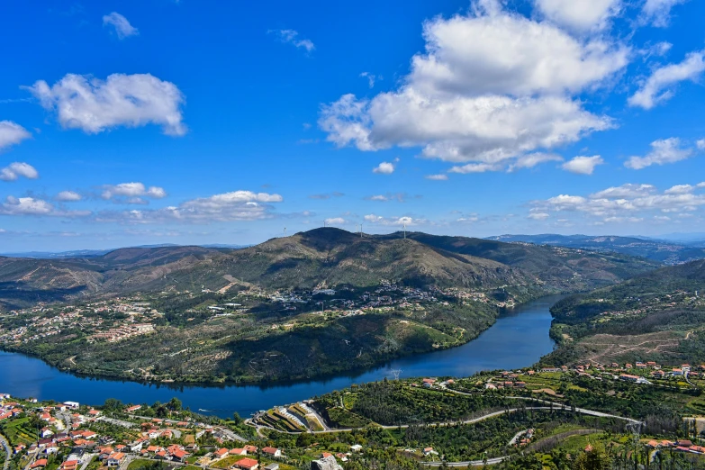 the city and lakes of a mountain resort