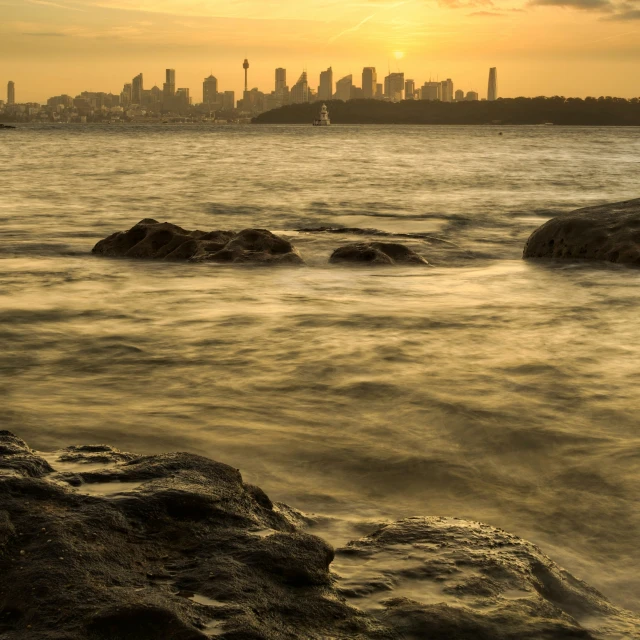 a beautiful view of a city from the water