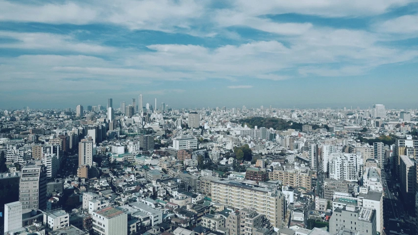 large city seen from a very high angle