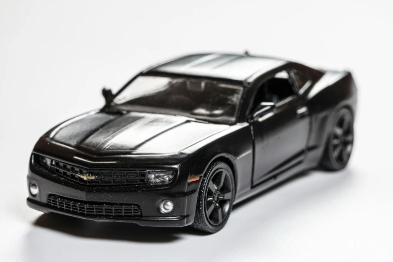 a model of a black sports car