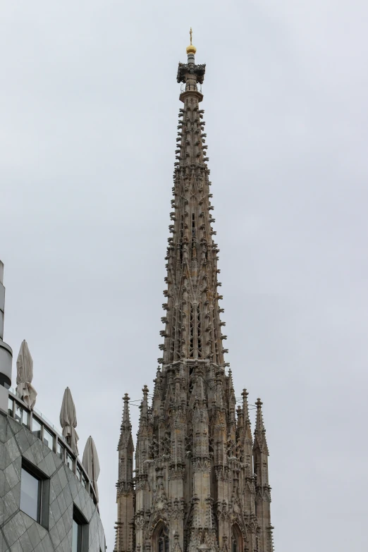 very tall building with some towers on top