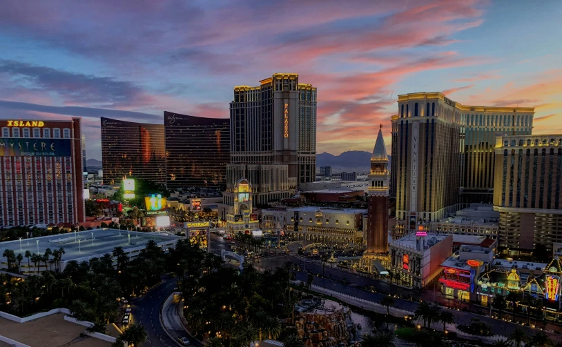 a beautiful picture of las vegas from a skyscr