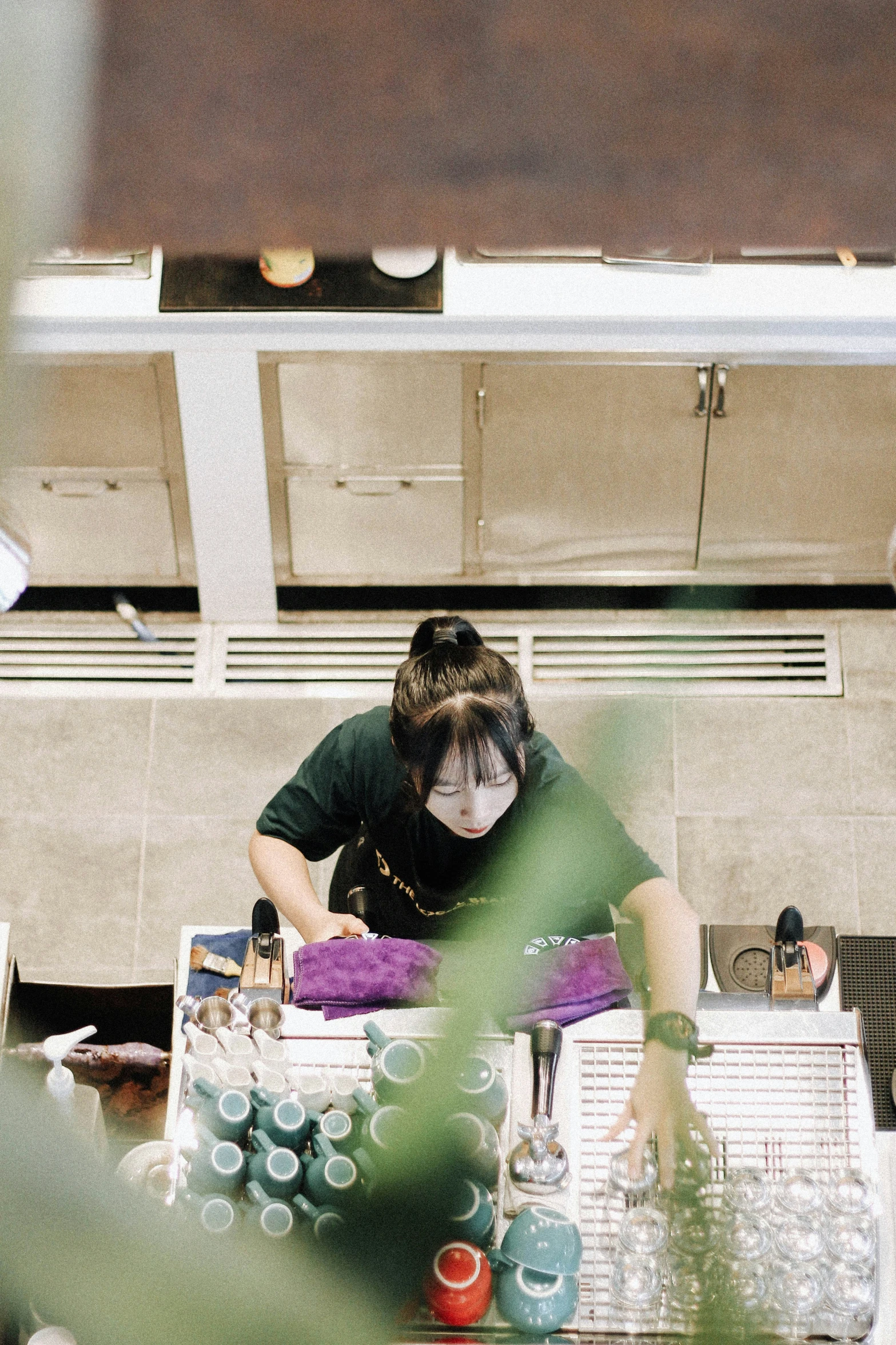 an image of woman working at an outdoor restaurant