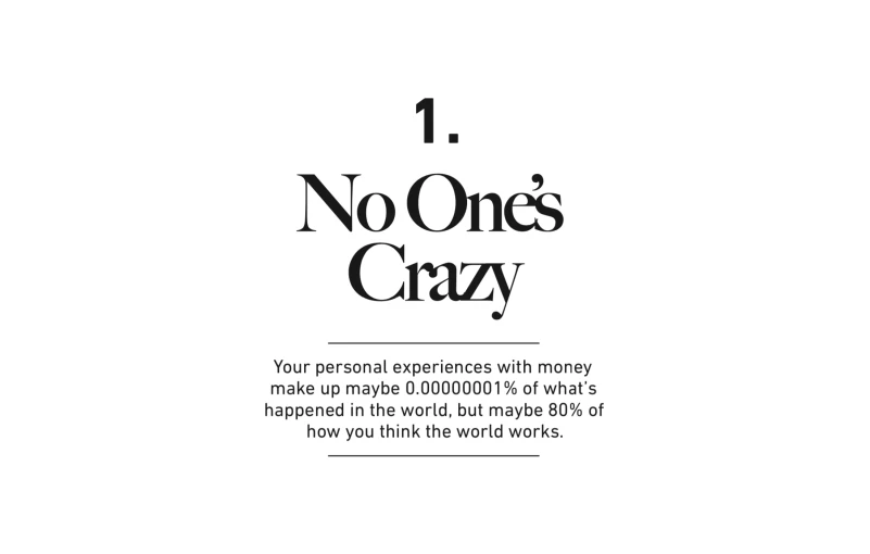 an ad with a message that says no one's crazy