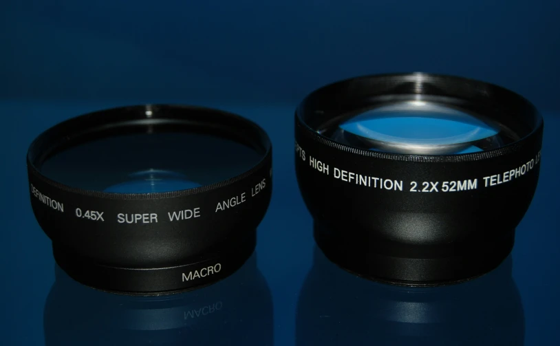 two wide angle lens next to each other