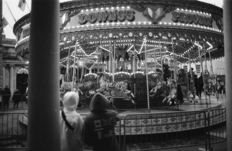 the old carousel was a bit drab, and is now crowded with people