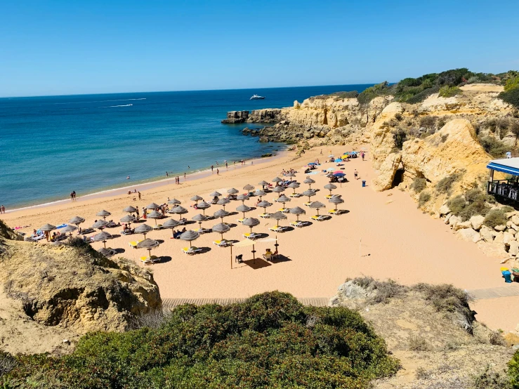 the people are enjoying the day off at the beach