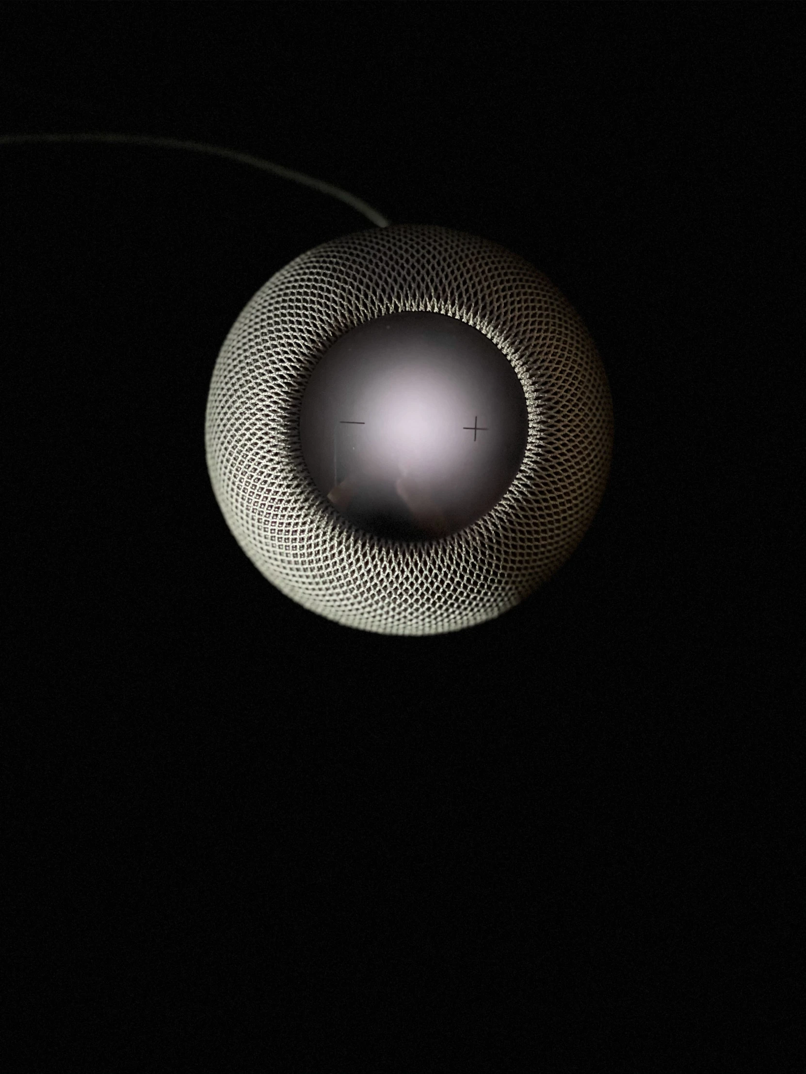 a very large round object in the dark