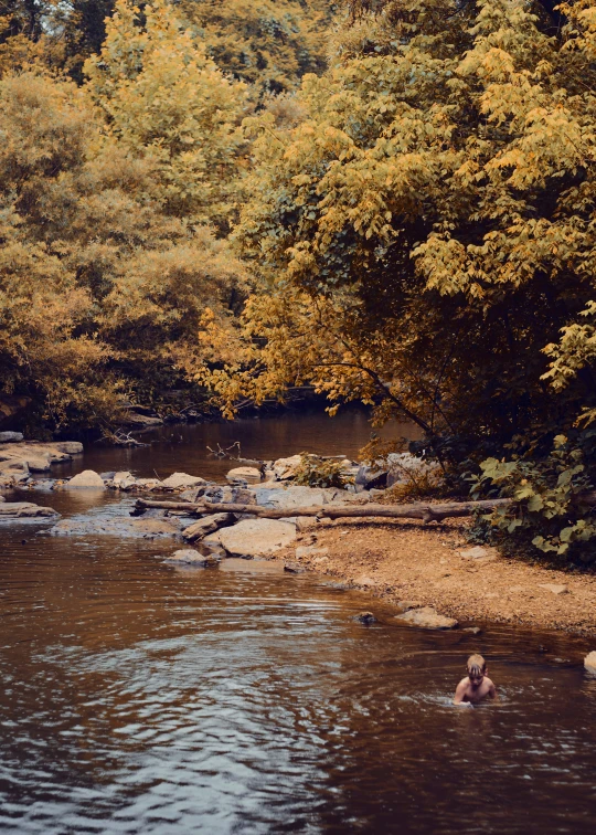 a river that has some people in it