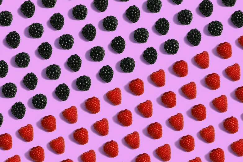 a computer generated background made up of raspberries and strawberries