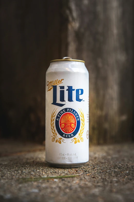 a can of lite beer on the floor