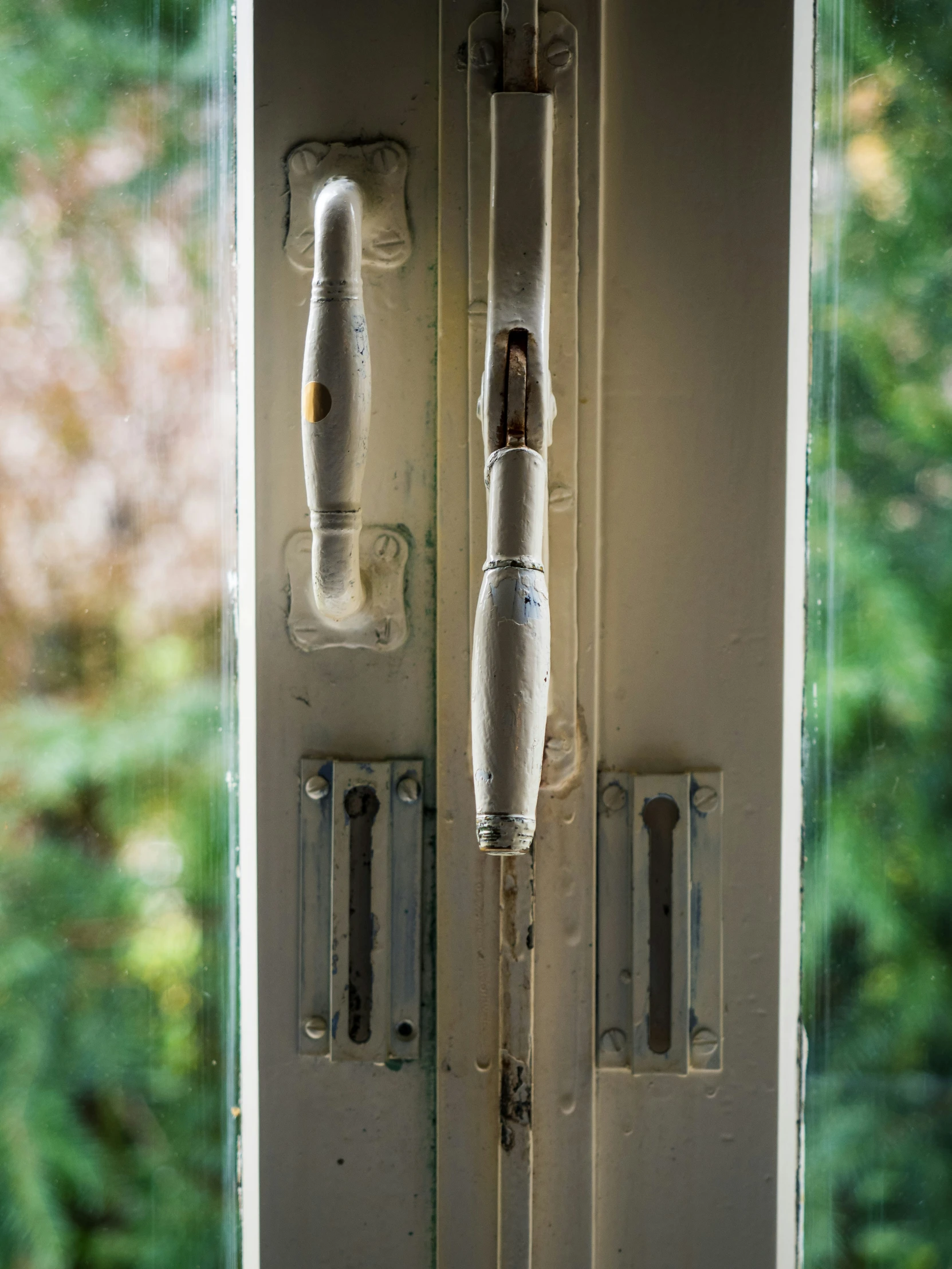 a close up view of a door that is in a house