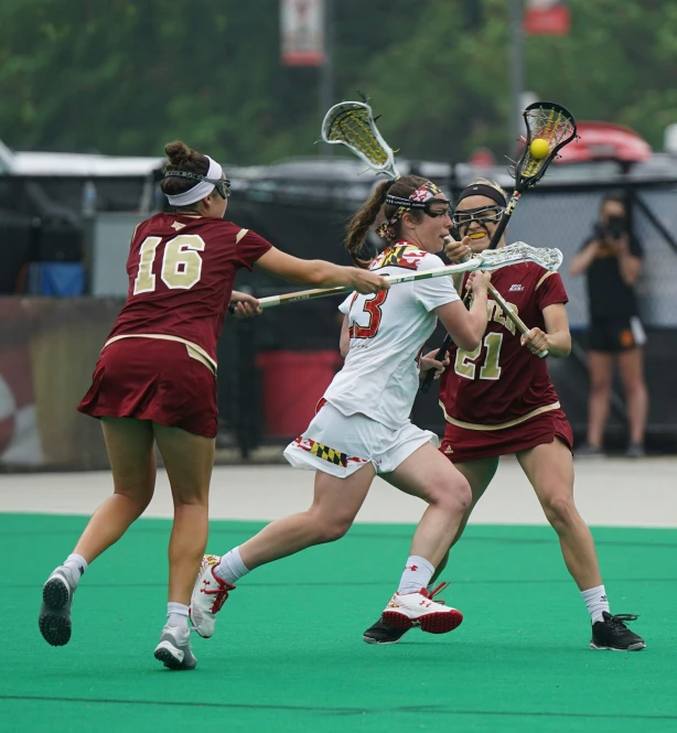 the umass women's lacrosse team are playing against harvard