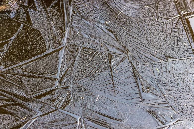 the surface of an icy window that looks like ice