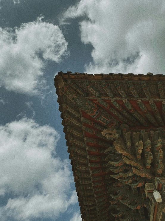 an artistic painting of a man and woman on the roof