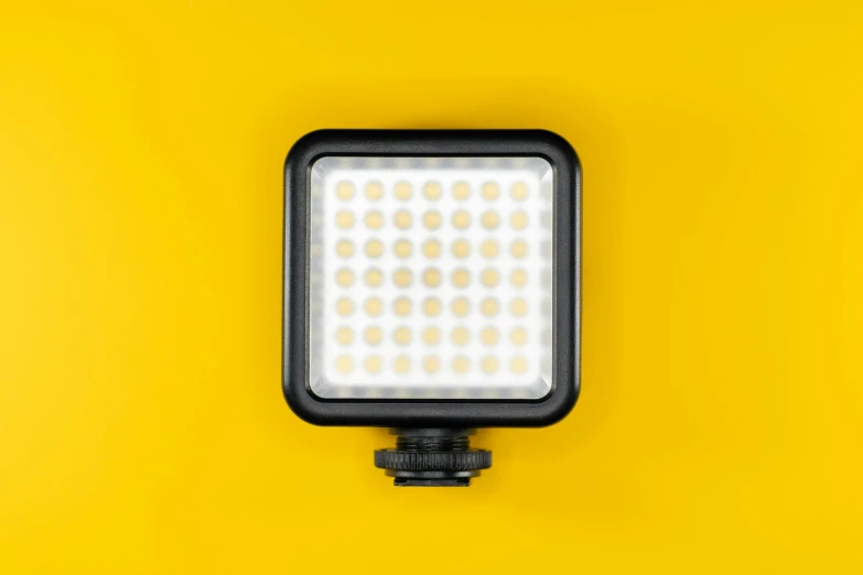 a bright, dim, black led on yellow wall