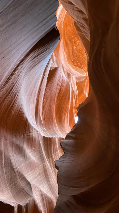 the inside of a canyon with walls and ceiling