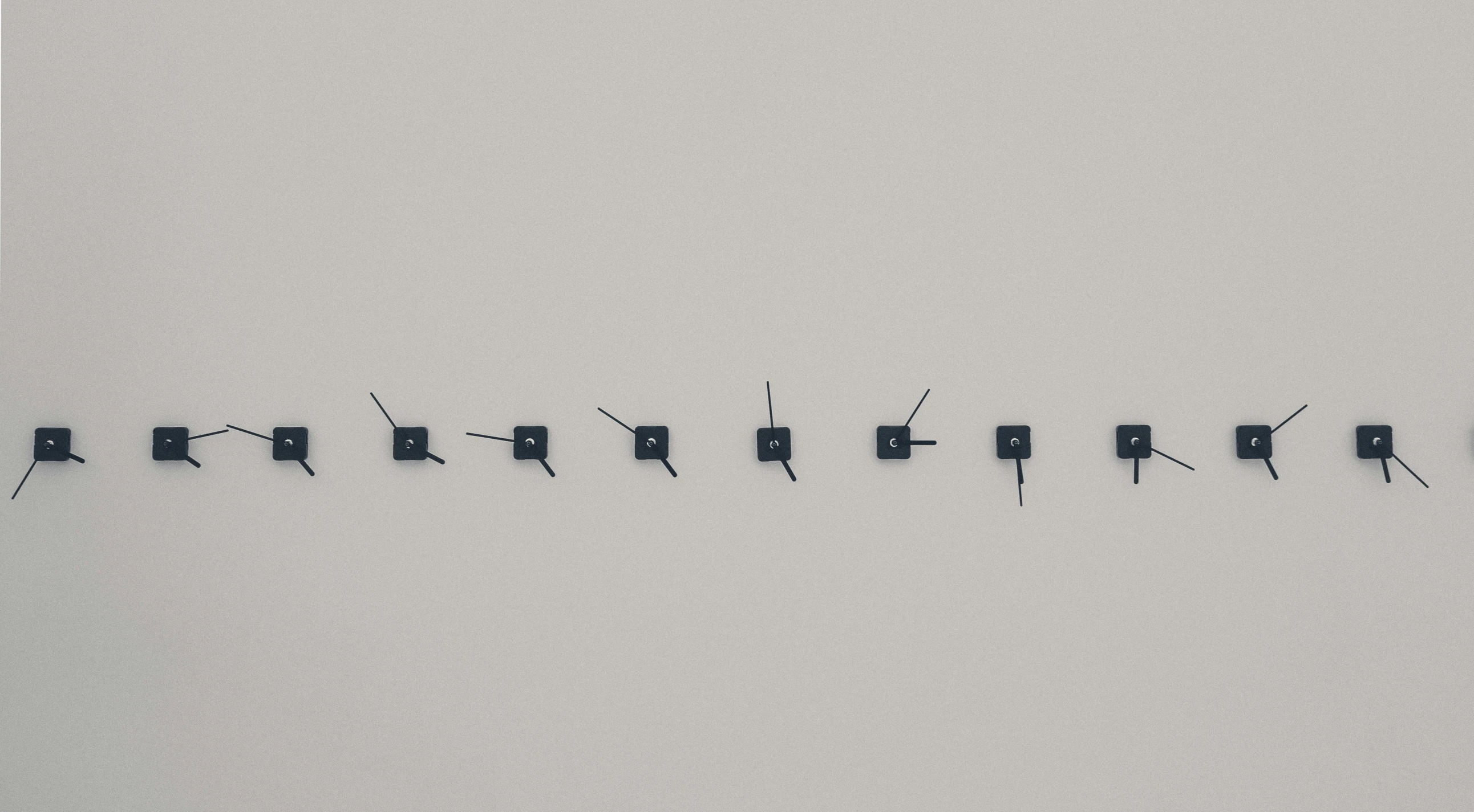 multiple pographs of chairs against the sky in several rows