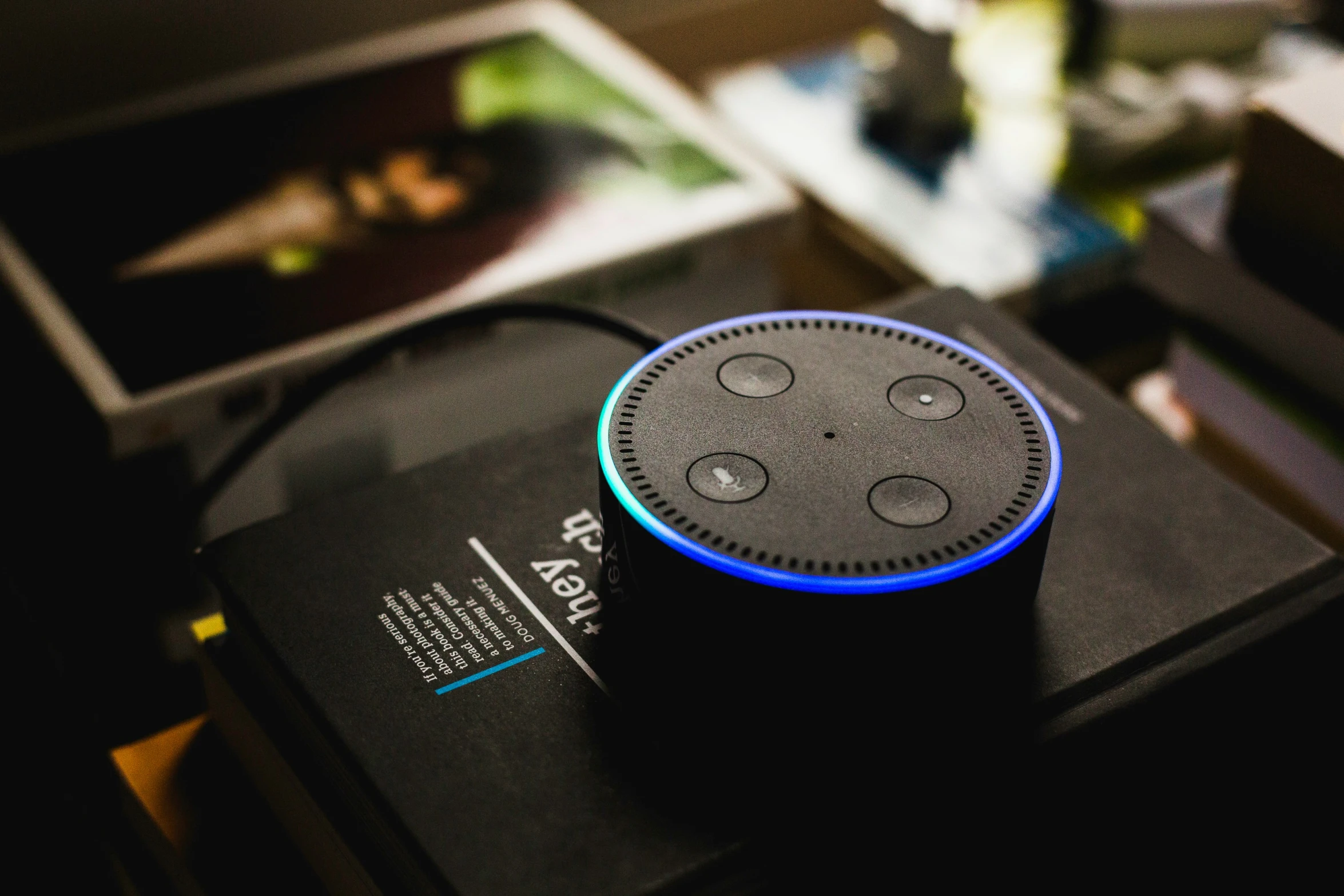 the speaker is positioned on the box of a speaker