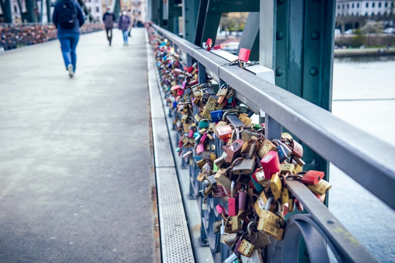 this is a bridge that has a bunch of padlocks on it