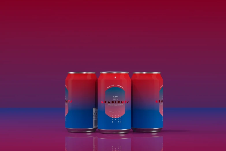 two different colored cans that are sitting side by side