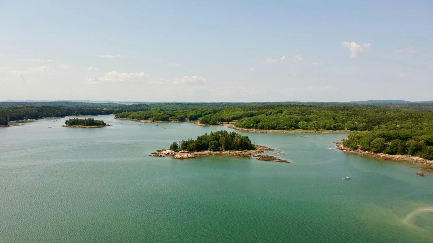 this is a po of an island in the water