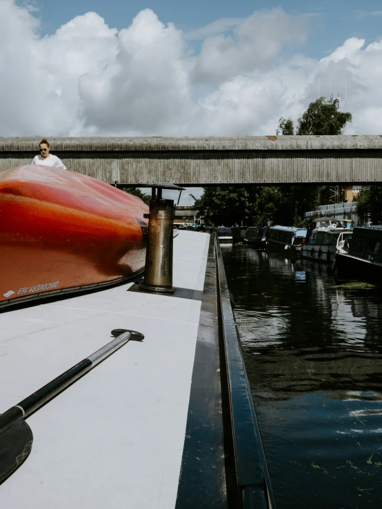 a boat is parked at the dock and ready to be loaded