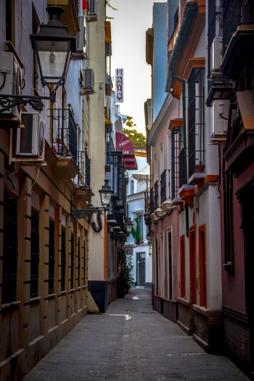 the streets of a large city have many light fixtures