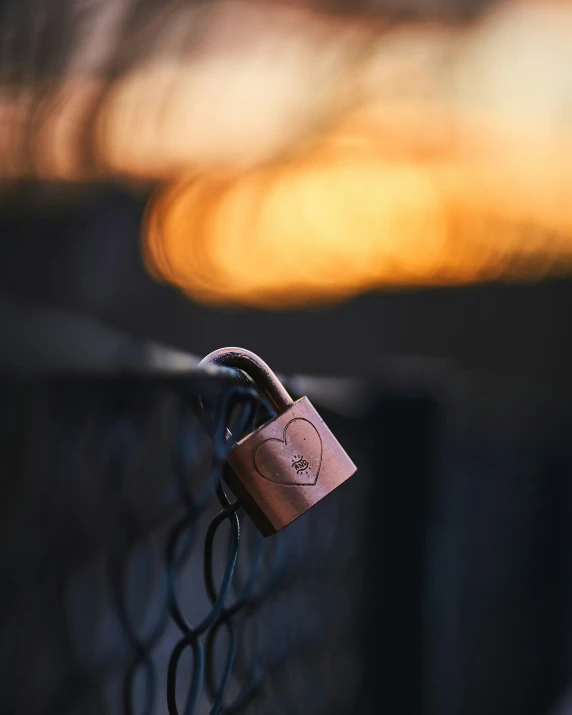 the love lock is attached to a fence