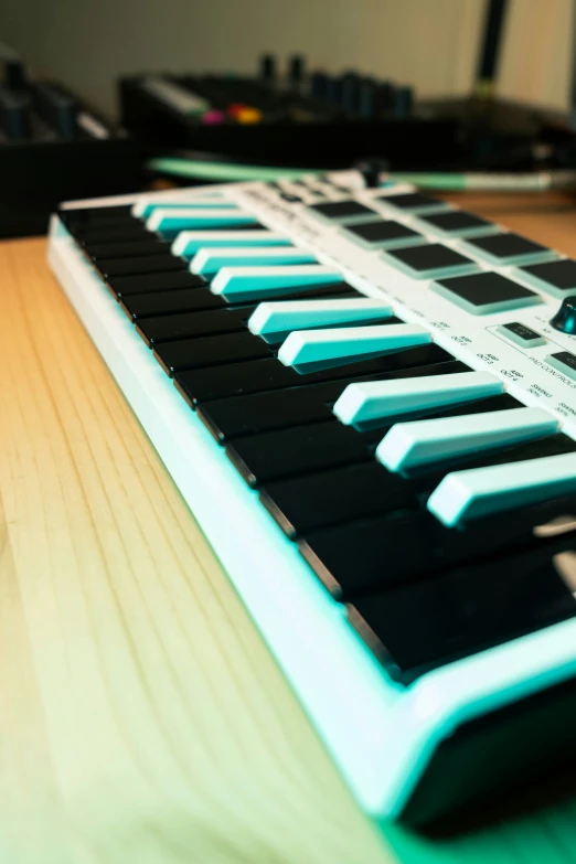 this is a keyboard that is on the table