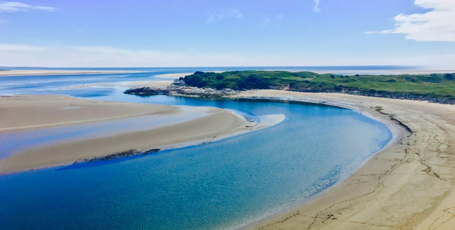 a po from an aerial view of a body of water