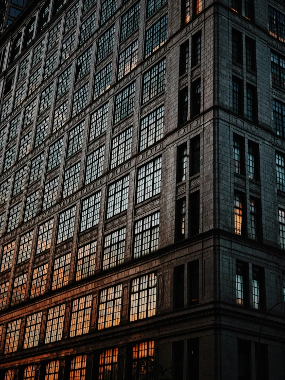 a building is lit up with bright lights