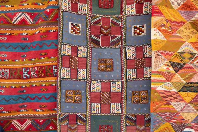 colorful afghan rugs in different patterns and sizes