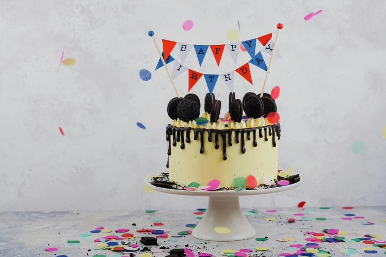 a birthday cake with the words happy birthday on it