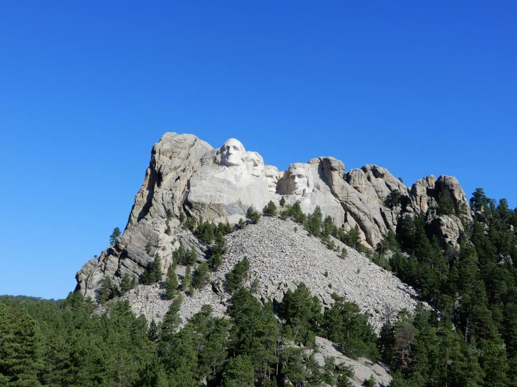 a mountain with some big rocks on it