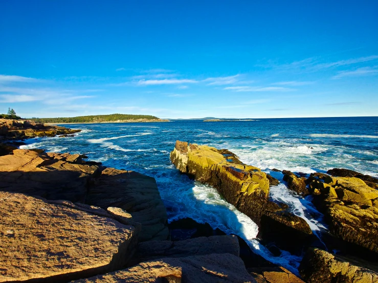 the beach is very rocky and full of water